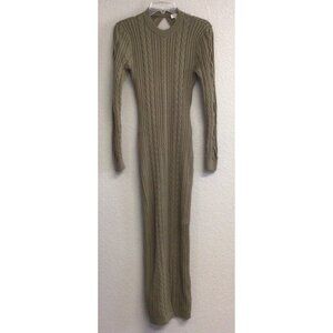 Ronny Kobo Collective Sweater Dress Women’s Medium Backless Midi Green NEW